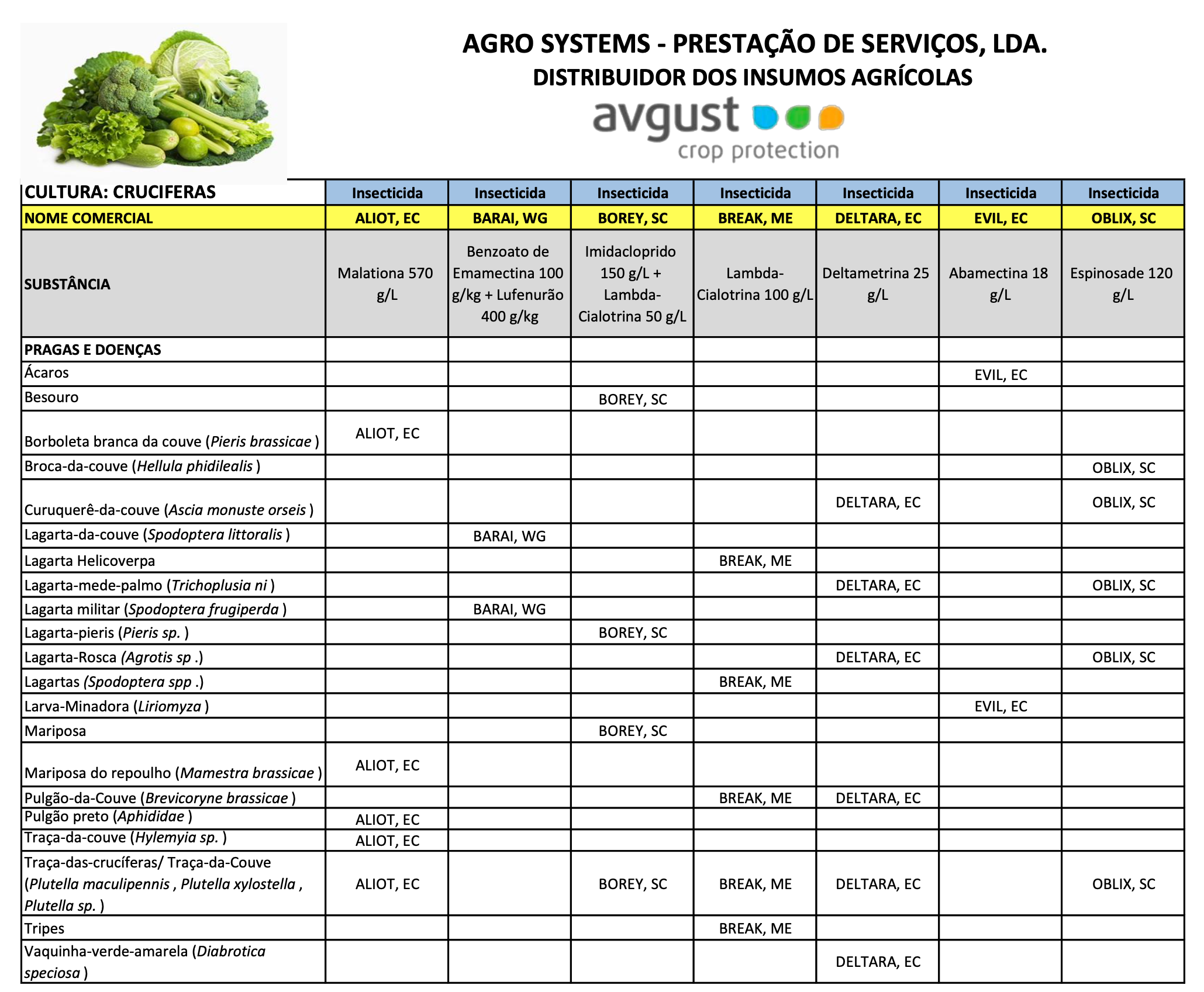 Culturas Agrosystems Crucíferas