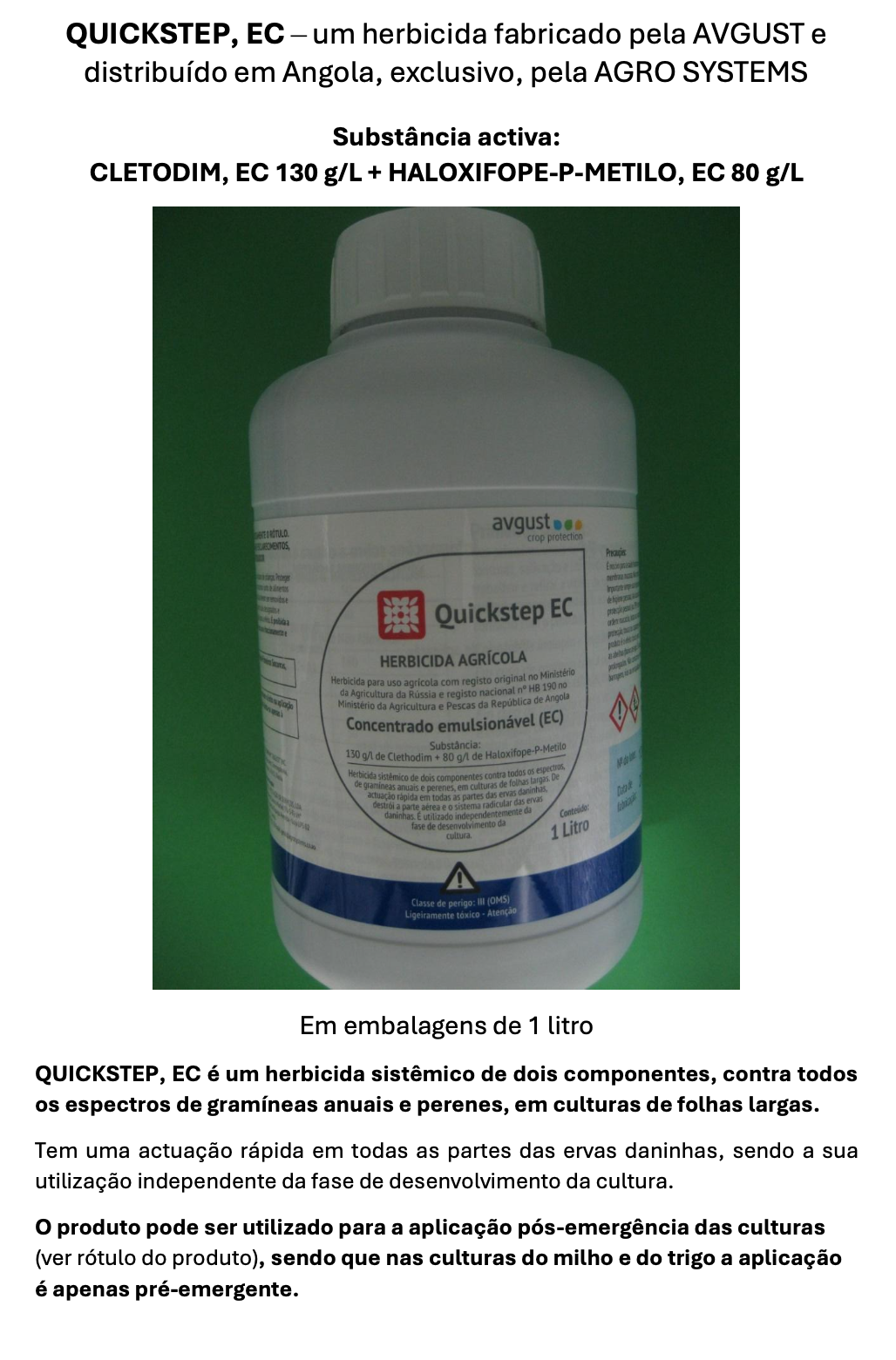 Agrosystems Herbicidas Quickstep