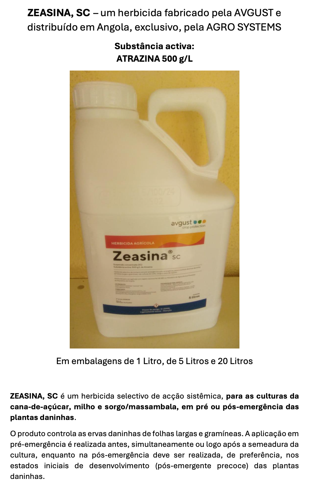 Agrosystems Herbicidas Zeasina