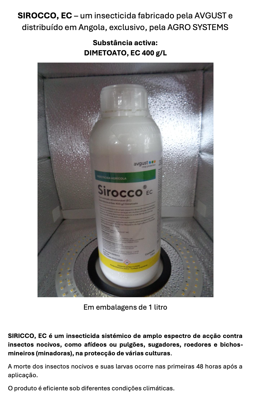 Produtos Agrosystems Sirocco