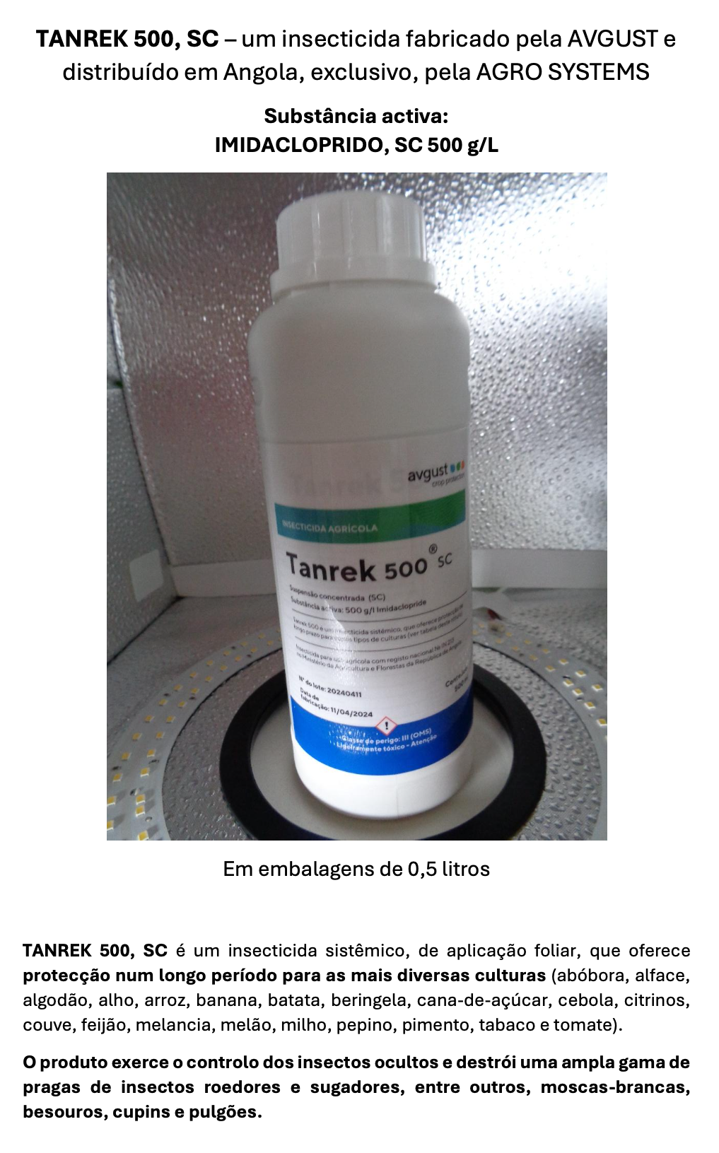Produtos Agrosystems Tanrek