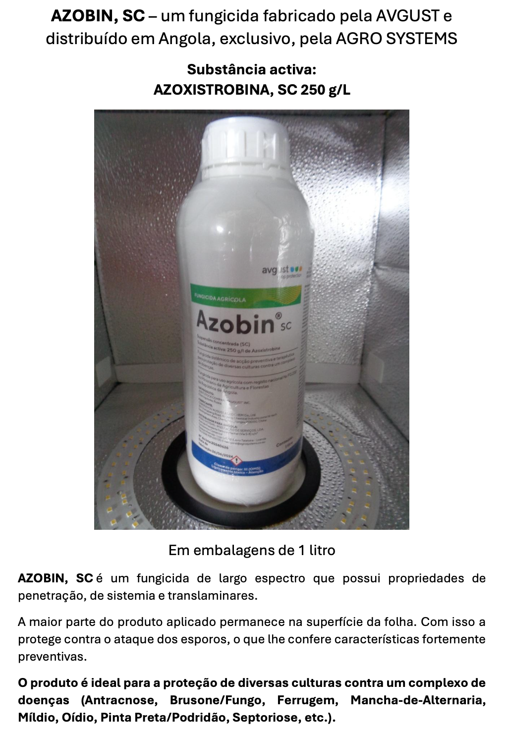 Agrosystems Fungicidas Azobin.