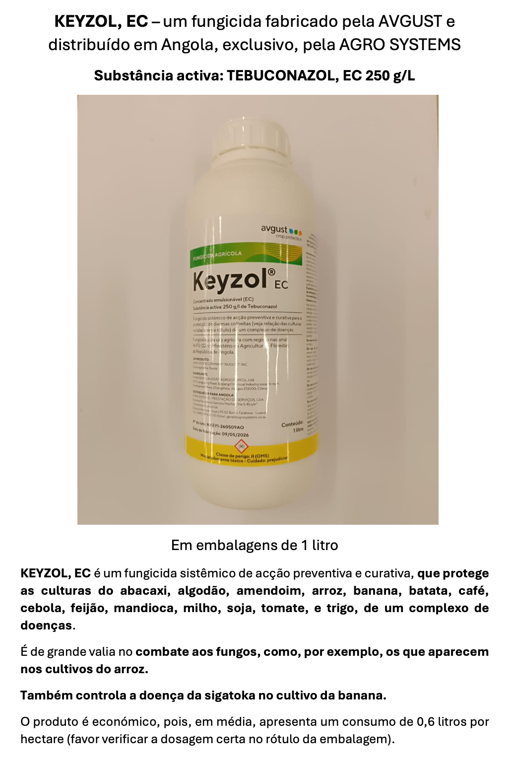 Agrosystems Fungicidas Keyzol
