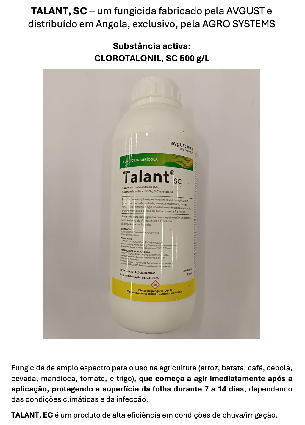 Agrosystems Fungicidas Talant