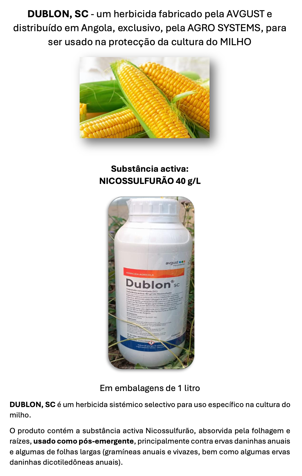 Agrosystems Herbicidas Dublon SC
