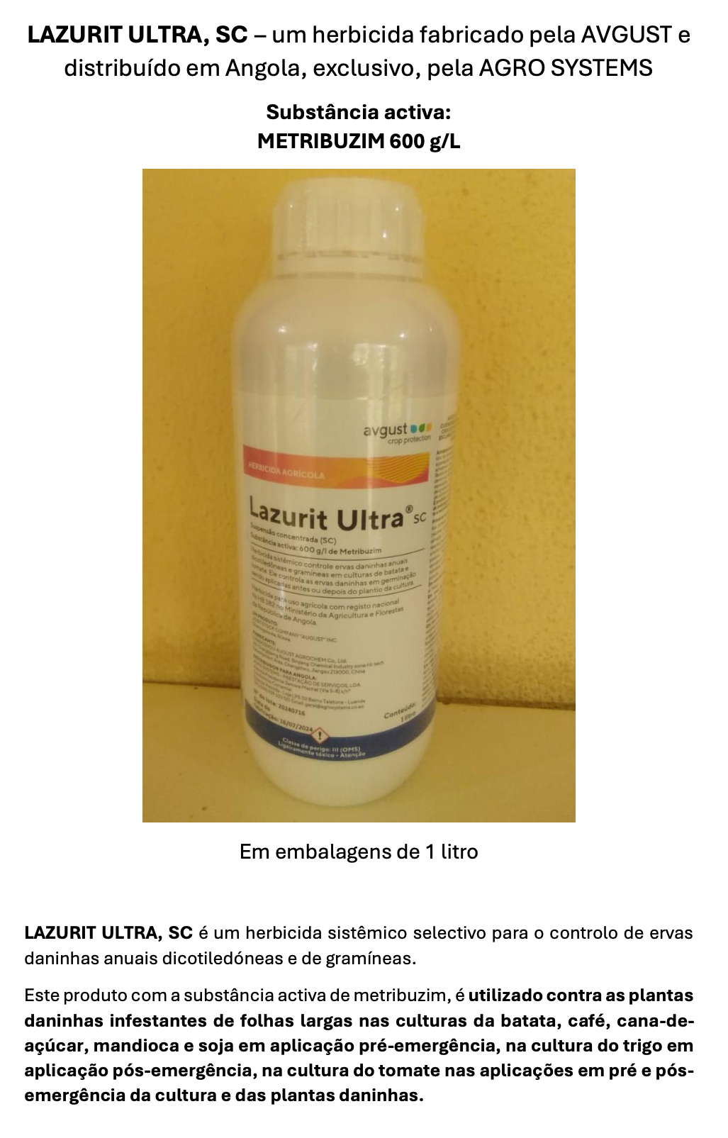 Agrosystems Herbicidas Lazurit