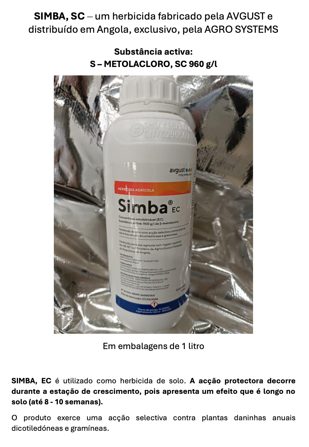 Agrosystems Herbicidas Simba