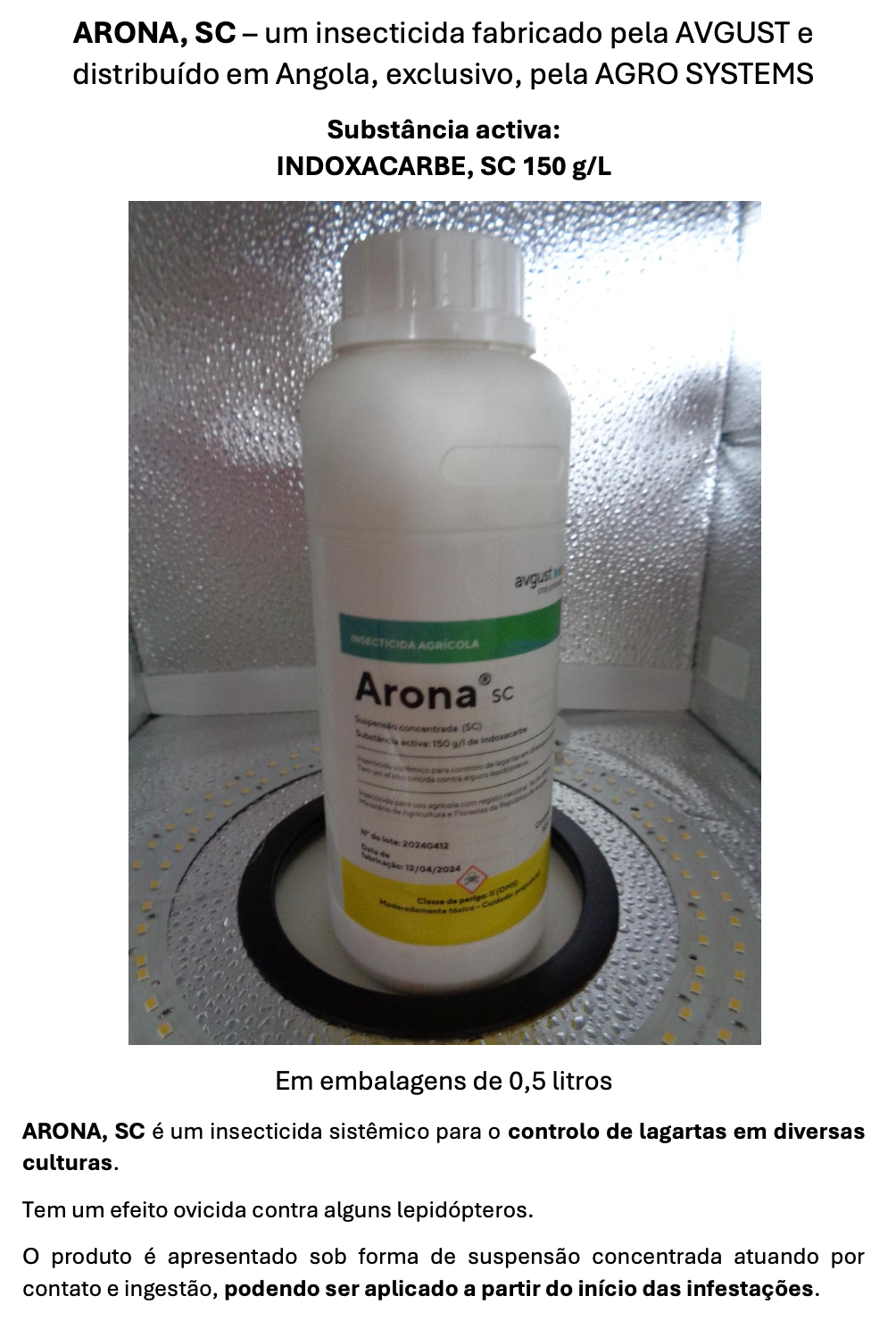 Produtos Agrosystems Arona